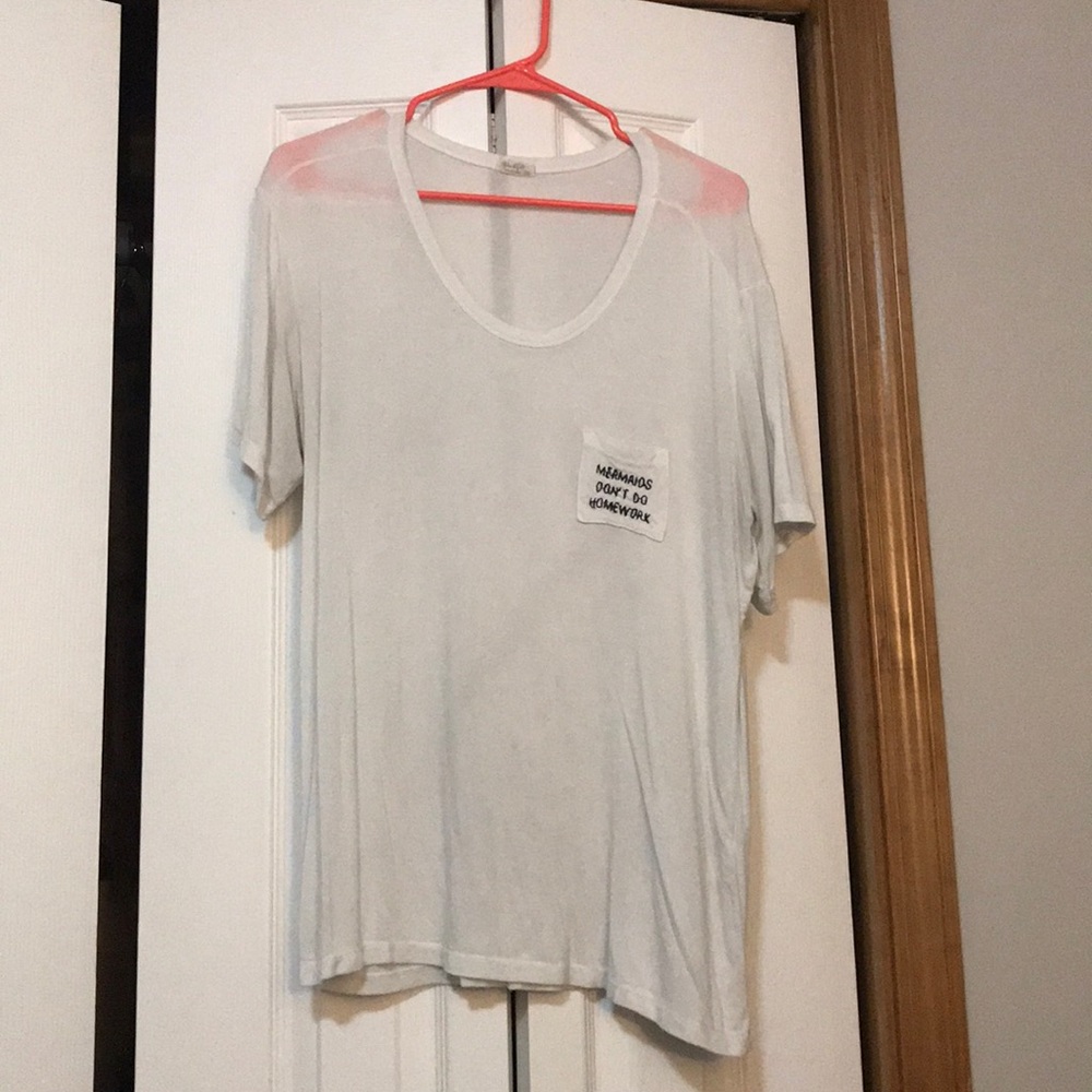 Oversized “mermaids don’t do homework” tee